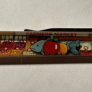 Pike Place Market Seattle Floaty Pen Fish Fruit Moves by Farmers Market Vintage
